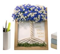 Genérico Marco de fotos familiar de madera - Diseño de árbol decoración | Regalo día de la madre y cumpleaños, marco de fotos para mesa, sala de estar y dormitorio, árbol de foto DIY con letras