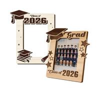 Generico Marco de fotos para graduados, juego de 2 piezas decorativas - Portafotos de mesa de 13 x 9 cm | para librería, salón, dormitorio, mesita de noche, graduación