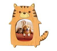 Generico Marco para fotos de perro | Decoración de mesa con forma de animal - Marco de madera - Para recuerdo de la librería, el dormitorio, la oficina, el salón o el dormitorio de la exposición