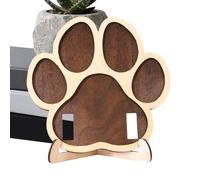Genérico Marco para Mascotas Conmemorativo,Marco Decorativo De Pata De Madera - con Forma De Huella para Gatos - para Duelo por Pérdida de Mascotas Todas Las Razas y Tamaños