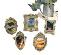 Genérico Marcos de Fotos Mini Vintage | 5 Unidades Decoración Antigua Miniatura,Expositor Fotográfico Navideño Para Pared De Galería,Para Proyectos De Manualidades Y Decoración Del Hogar