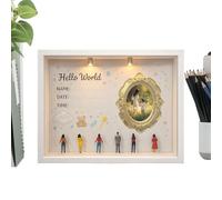 Genérico Marcos | DIY Memorial Luminoso Conmemorativo Estética | Marco de Arte para Mini Museo - para Dormitorio Sala Dormitorio Bebé Mesa Estantería Apartamento Cumpleaños