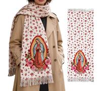 Genérico Maria Schal - Weiche Katholische Dekoration | Gebetsschal Tuch | Für Zuhause, Unterwegs, Gebet, Feiern, Urlaub, Alltag, Kirche, Andacht, Espirituales Geschenk, a, Se référer au descriptif