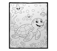 Genérico Marine Animal Throw Blanket, Soft Washable Art, Quilt Coloring Relaxation, Versatile Decor Blanket for Bed Couch Office Travel Airplane Seasonal Use Idea 59.06x50in