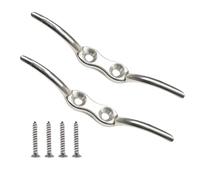 Genérico Marine Cleats - 10cm Stainless Steel Boat Rope Holder, High Strength Dock Hardware, Secure Tying Up Accessory | Durable for Kayak Canoe Decks Piers Maritime Mooring Boating