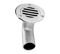 Genérico Marine Deck Drain - Deck Drainage for Boat | Rust Resistant with Grille, Easy Flow Channeling, Bathroom Shower Sink for Kitchen Outdoor Boat Flooring Installations, 3.15x1.26x3.07 in