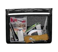 Genérico Marine Storage Bag, Reflective Mesh Tackle Organizer, No-Drill Boat Accessory, Holds Tools, Flashlights, Life Jackets, Fishing Tackle, Outdoor Equipment Repository, 13.4x9.8 Inches