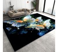 Genérico Mariposa Alfombra Salon Grande Lavable en Lavadora, Sueño Alfombra Pelo Corto Imitación Cachemira Abstracta Antideslizante para Dormitorio 50x80 cm D-91