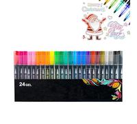 Genérico Marker Pen for Highlight, Outline Markers, Double Line Outline Pens, Double Line Quick Dry Outline Markers, Scrapbook Supplies For Drawing and Scribbling (24 color)