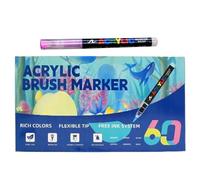 Genérico Marker, Versatile Crafting Tool, 1 Set, Brush Tip Acrylic Paint Pens, Acrylic Paint Pens Markers, Easy to Use, for Kids, Adults, Crafting, School, Party, Birthday