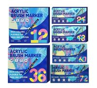 Genérico Marker, Versatile Crafting Tool, 1 Set, Brush Tip Acrylic Paint Pens, Acrylic Paint Pens Markers, Easy to Use, for Kids, Adults, Crafting, School, Party, Birthday