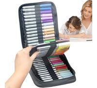 Genérico Markers Coloring, Sketching Pens, 84 Colors Creative Acrylic Marker Set with Carrying Bag, Quick-Dry Ink, Multi-Outside Application, ideal for Kids Painting Glass Wood Fabric