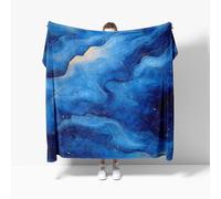 Genérico MáRmol Fluido Abstracto Manta Polar Manta Sherpa Suave, Mantas para Pareja y Familia - Regalos para San Valentín, Día del Padre y Día de la Madre XXL 180x200 cm Azul