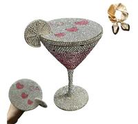 Genérico Martini Glass Purse for Women,Cocktail Goblet Evening Clutch Bag,Funny Wedding Party Prom Handbag