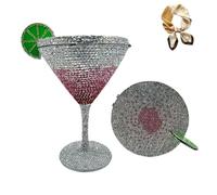 Genérico Martini Glass Purse for Women,Cocktail Goblet Evening Clutch Bag,Funny Wedding Party Prom Handbag