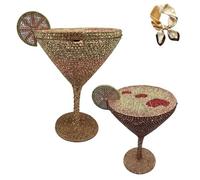 Genérico Martini Glass Purse for Women,Cocktail Goblet Evening Clutch Bag,Funny Wedding Party Prom Handbag