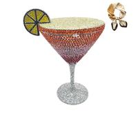 Genérico Martini Glass Purse for Women,Cocktail Goblet Evening Clutch Bag,Funny Wedding Party Prom Handbag