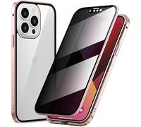 Genérico Marvulur Phone Case, Marvulur Powerful Anti-Peep Magnetic Phone Case for iPhone 16/15/14/13/12 Pro MAX, Double-Sided Anti-Peep Tempered Glass Full Body Shockproof Cases (11pro,Pink)