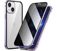 Genérico Marvulur Phone Case, Marvulur Powerful Anti-Peep Magnetic Phone Case for iPhone 16/15/14/13/12 Pro MAX, Double-Sided Anti-Peep Tempered Glass Full Body Shockproof Cases (16pro,Purple)