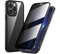 Genérico Marvulur Phone Case, Marvulur Powerful Anti-Peep Magnetic Phone Case for iPhone 16/15/14/13/12 Pro MAX, Double-Sided Anti-Peep Tempered Glass Full Body Shockproof Cases (15,Black)