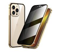 Genérico Marvulur Phone Case, Marvulur Powerful Anti-Peep Magnetic Phone Case, Full Body Shockproof Clear Cases for iPhone 16/15/14/13/12/11 Series (Gold,16plus)