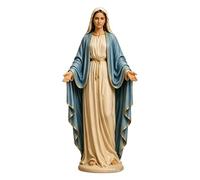 Genérico Mary Statue 12Cm Open Arms Religious Figurine Resin Virgin Mary Desk Ornament For Home Decor Living Room Bedroom Bathroom Desktop Bookshelf Mantel Shelf Christian Prayer Space Decoration
