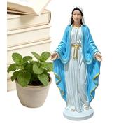 Genérico Mary Statue - Resin 12cm Open Arms Standard Size | Religious Figurine Desk Ornament, Virgin Mary Sculpture Home Decor For Living Room Bedroom Bathroom Bookshelf Mantel Display | Home Decor