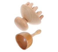 Genérico Masajeador de Drenaje de Madera para Terapia y Maderoterapia Masajeador Multifunción Tipo Peine para Relajación Corporal y Mejora Circulación Kit Portátil para Masaje Cuello y