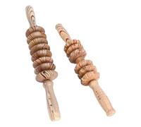 Genérico Masajeador Muscular de Madera para Abdomen y Piernas 2 Piezas, Multifuncional para Aliviar Fatiga Muscular y Mejorar Metabolismo en Casa