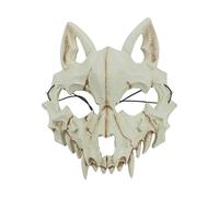Genérico Máscara de Calavera de Lobo | Máscara de Terror para la Cabeza - Disfraz de Cosplay de Miedo para Halloween Hombres Mujeres Niños Casas Encantadas Teatro Fiestas