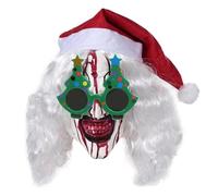 Genérico Máscara De Disfraz De Terri-fier Con Gafas, Disfraz De Art Para Niños Adultos, Gafas De Navidad De Arte Novedoso, Máscara De Cosplay De Terrorífico, Accesorio De Terror Navideño Fiestas