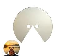 Genérico Máscara de Espejo - «Lo que estoy mirando»: Divertido espejo frontal «anti-selfie», espejos creativos redondos de rostro dividido, decoración surrealista de espejos faciales portátiles (1pc)