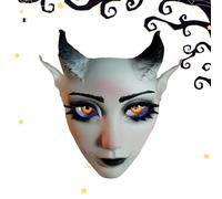 Genérico Máscara de Máscaras de Halloween - Disfraz de Siniestro | Máscara Facial Regulable y Cómoda para Fiestas de Carnaval Eventos Vacaciones Juegos de Rol y Celebraciones