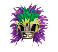 Genérico Máscara de media cara para fiesta retro de carnaval para damas (Dark Purple, One Size)