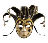 Genérico Máscara Veneciana para Hombre, bufón Veneciano Cara Completa, máscara de Pared de Mascarada Veneciana, Disfraz de Carnaval, de Mascarada, Navidad, Halloween