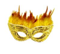 Genérico Mascaras Carnaval - Máscaras Venecianas de espectáculo para Disfraz de Mardi Gafas de Mardi de Nuevo México decoración Disfraces Suministros para Fiestas de Plumas de Colores (Gold One Size)