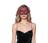 Genérico Mascaras Carnaval Venecia - Máscara De Veneciano Elegante Disfraz de máscaras con Parte Trasera Desmontable para Fiestas temáticas de Disfraces y Eventos nocturnos (Red One Size)