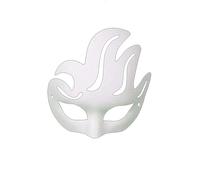Genérico Mascaras Carnaval Venecia - Máscaras De Carnaval Cara Completa Blanca de Pulpa Hecha a Mano Media Cara Pintada a Mano en Blanco (Light Blue One Size)