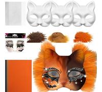 Genérico Máscaras de para actividades creativas - Kit de confección de disfraces, kit de accesorios de tul y fieltro para actividades creativas para fiesta enmascarada, carnaval, cosplay para