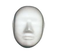 Genérico Mascaras - Mascaras Carnaval Venecia Cara Completa Blanca de Pulpa Hecha a Mano Media Cara Pintada a Mano en Blanco (Silver One Size)