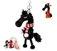 Genérico Mascota de la Suerte del Año del Caballo, Regalo de Buena Suerte para el Año Nuevo 2026, Colgante de Peluche de Caballo Blando, símbolo de Fuerza y nuevos comienzos (A)