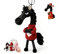 Genérico Mascota de la Suerte del Año del Caballo, Regalo de Buena Suerte para el Año Nuevo 2026, Colgante de Peluche de Caballo Blando, símbolo de Fuerza y nuevos comienzos (J)