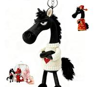 Genérico Mascota de la Suerte del Año del Caballo, Regalo de Buena Suerte para el Año Nuevo 2026, Colgante de Peluche de Caballo Blando, símbolo de Fuerza y nuevos comienzos (E)