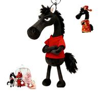 Genérico Mascota de la Suerte del Año del Caballo, Regalo de Buena Suerte para el Año Nuevo 2026, Colgante de Peluche de Caballo Blando, símbolo de Fuerza y nuevos comienzos (L)