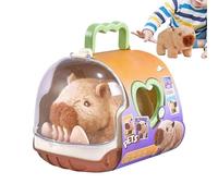 Genérico Mascota interactiva Carpincho - multisensorial | Muñeca Que Camina con luz Sonora + Felpa Suave | Casa Sala de Juegos Guardería Viaje Niño Adulto Joven Niña Niño Eléctrico Lindo Marrón Rosa