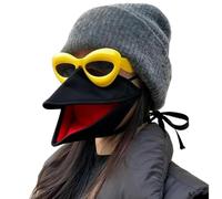 Genérico Mask with Moving Beak, Bird Beak Mask and Sunglasses Set, Funny Animal Costume for Halloween Parties, for Parties, Cosplay (Black)