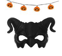 Genérico Masque Effrayant Halloween Mascarade - Demi-visage Corne Diable | Cosplay Fantôme Horreur | Accessoire Costume Peur | Parfait Fête Déguisement - Utilisation Halloweens Carnaval