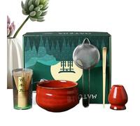 Genérico Matcha Bowl And Whisk Set - 5-Piece Starter Kit | Complete Accessories For Beginners, Includes Bamboo Whisk, Thanksgiving, Christmas, Tea Ceremony, Easy Preparation