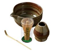 Genérico Matcha Whisk Set, Complete Kit With Bowls And Whisk, Ceramic Bowl With Spout, Includes, Scoop, And Holder, Perfect For Traditional Tea Ceremony, For Tea Enthusiasts, 700g