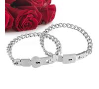 Genérico Matching Couple Bracelets - Romantic Heart Lock Wrist Jewelry